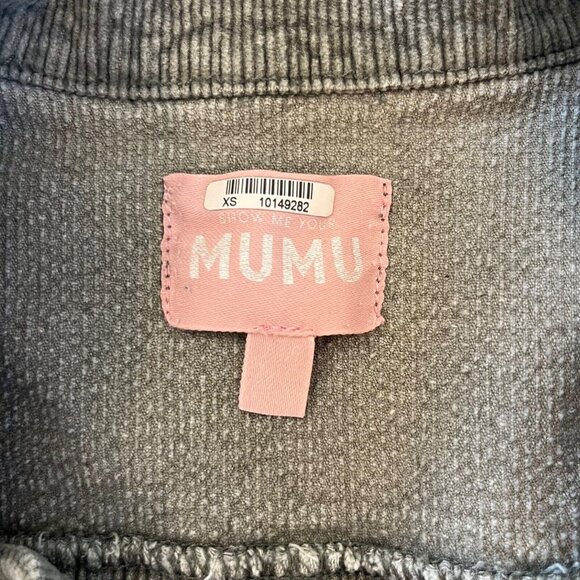 REVOLVE SHOW ME YOUR MUMU Outlaw Dress XS Sage Green Corduroy NWOT Zip Up Mini - Picture 5 of 16